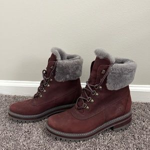 Timberland's Women's Courmayeur Valley 6-Inch Waterproof Faux-Fur Boot